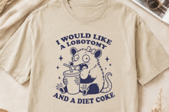 I Would Like a Lobotomy and a Diet Coke SVG, Funny Opossum Product Image 2