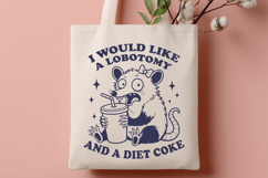 I Would Like a Lobotomy and a Diet Coke SVG, Funny Opossum Product Image 3
