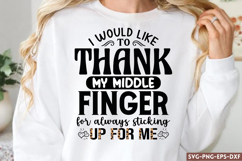 I would like to thank my middle SVG, Sarcastic Quotes Product Image 1