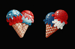 USA. Ice Cream. 4th of July. Sublimation design PNG Product Image 2