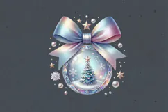 Cristmas Clipart. Christmas Bow. Sublimation design PNG Product Image 2