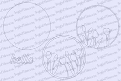 Hello Spring Tulip door sign | Flower door hanger cut file Product Image 3