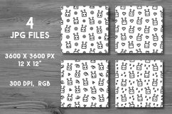 Robot pattern svg Robot svg Kids black and white patterns Product Image 4