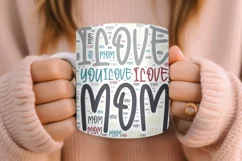 "Personalized sublimation mug for mom showcasing loving message"