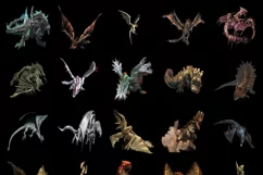 50 DRAGONS TRANSPARENT PNG FILES, ANIMALS PHOTOSHOP OVERLAYS Product Image 2