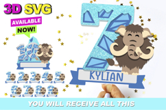 Ice Age Topper numbers 3D SVG Product Image 1
