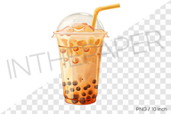 Ice bubble milk tea PNG Drink art beverage summer cartoon Product Image 1