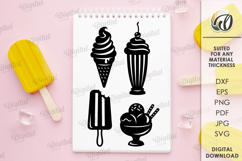 Summer Elements. Ice cream SVG Product Image 1