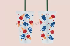 ice cream 4th of july starbucks 24oz cold cup wrap svg presized template for tumbler venti suitable for cricut and silhouette