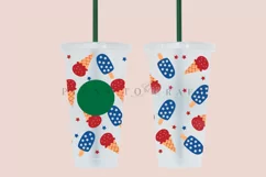 ice cream 4th of july starbucks 24oz cold cup wrap svg presized template for tumbler venti suitable for cricut and silhouette