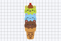 Ice Cream cats 3D SVG Product Image 3