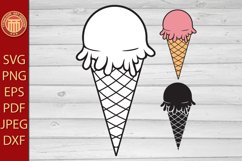 Ice Cream Cone - eps, jpg, dxf, svg, pdf, png files Product Image 1