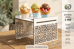 Ice Cream Cone Holders Bundle Laser Cut. Ice Cream Stand SVG Product Image 13