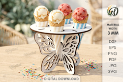 Ice Cream Cone Holder Laser Cut. Ice Cream Stand SVG Product Image 1