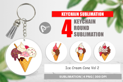 Keychain Ice Cream Cone Product Image 1