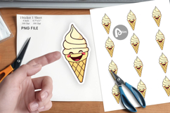 Smiling Ice Cream Sticker Product Image 1