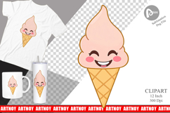 Smiling Ice Cream Clipart Product Image 1