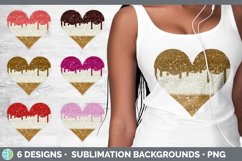 Bundle of six Ice Cream Dessert hearts clipart.