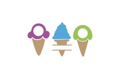 Ice Cream Monogram And Split Frames Product Image 1