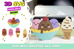 Ice cream of the world 3D SVG Product Image 1