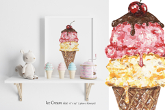 Acrylic Hand Painted Ice Cream Illustration Product Image 2