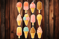 Ice Cream Printable Stickers - PNG Sticker Sheet