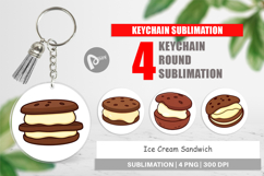 Keychain Ice Cream Cookie Product Image 1