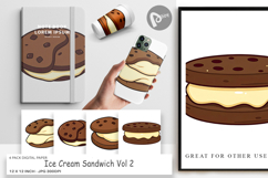 Digital Paper Ice Cream Cookie Product Image 1