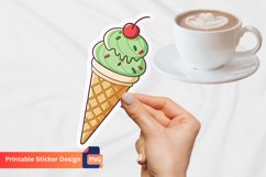 Ice Cream Sticker, Ice Cream Lover Sticker, Ice Cream Decal Product Image 1