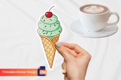 Ice Cream Sticker, Ice Cream Lover Sticker, Ice Cream Decal Product Image 1