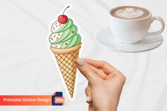 Ice Cream Sticker, Ice Cream Lover Sticker, Ice Cream Decal Product Image 1