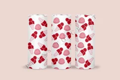 ice cream strawberry skinny tumbler sublimation design for 20oz and 30oz skinny tumbler sublimation wrap