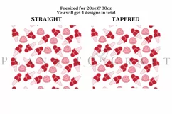 ice cream strawberry skinny tumbler sublimation design for 20oz and 30oz skinny tumbler sublimation wrap