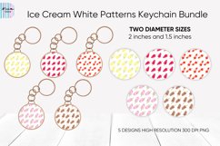 Ice Cream White Patterns Keychain Wrap Keychain Bundle Product Image 1