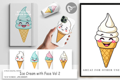 Digital Paper Smiling Ice Cream Product Image 1