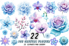 Ice Crystal Flowers PNG, Frozen Flower Clipart, Watercolor Ice Flowers, Frost Flower Clipart, Icy Floral PNG, Crystal Petal Clipart, Winter Flower Watercolor, Frozen Rose PNG, Ice Texture Floral, Arctic Flower Clipart, Frosted Botanical PNG, Neon Icy Flow