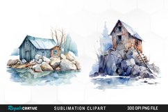 Watercolor Ice House PNG Clipart Product Image 1