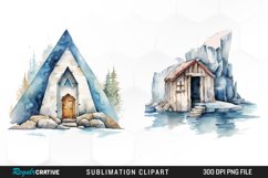 Watercolor Ice House PNG Clipart Product Image 1