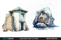 Watercolor Ice House PNG Clipart Product Image 1