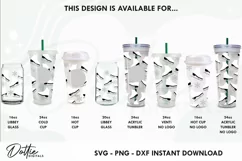 Ice Skates Starbucks 24oz Acrylic Tumbler Cup SVG File Product Image 3