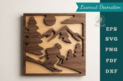 Ice Skiing Laser Cutting Wall Decor Product Image 1