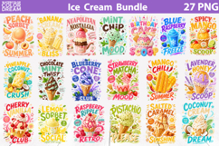 Ice Cream Quote Bundle | Summer Fruit Desert Sublimation Product Image 1