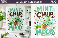 Mint Chip Ice Cream | Kitchen Cutting Board Sublimation Product Image 1