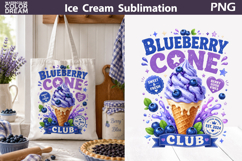 Blueberry Ice Cream | Tote Bag Sublimation Product Image 1