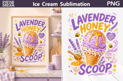 Lavender Honey Ice Cream | Wall Art Sublimation Product Image 1