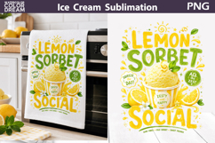 Lemon Sorbet Clipart | Ice Cream Towel Sublimation Product Image 1