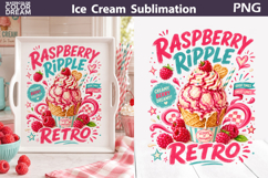 Raspberry Ripple Ice Cream | Kitchen Sublimation Product Image 1
