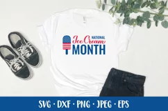 USA National Ice Cream Month SVG. Patriotic design Product Image 2
