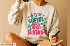 Iced Coffee Sunshine Summer Graphic Tee SVG PNG Design Product Image 3