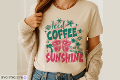 Iced Coffee Sunshine Summer Graphic Tee SVG PNG Design Product Image 4